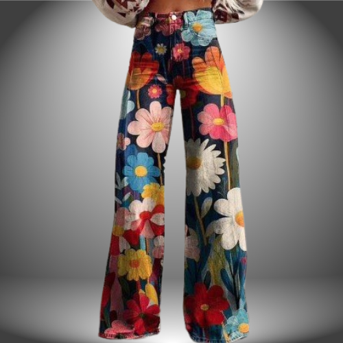 Leda™ | Pantaloni a Gamba Larga in Tessuto Premium