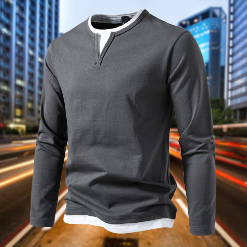 Marcus™ | Maglia premium a maniche lunghe scollo a V