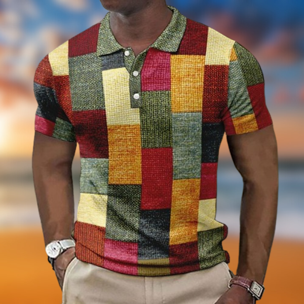 Flavio™ - Polo a quadri slim da uomo