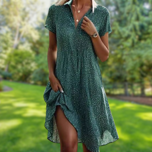 Erica™ - Abito elegante da donna casual con colletto