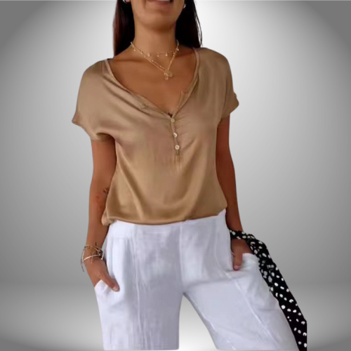 Fiora™ | T-Shirt Elegante in Materiale Premium