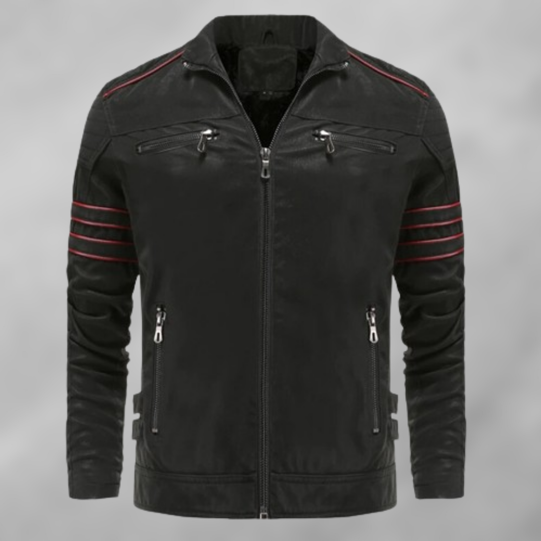 Italo™ - Giacca in pelle con dettagli alla moda