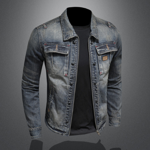 Francesco™ | Giacca in denim vintage da uomo elegante