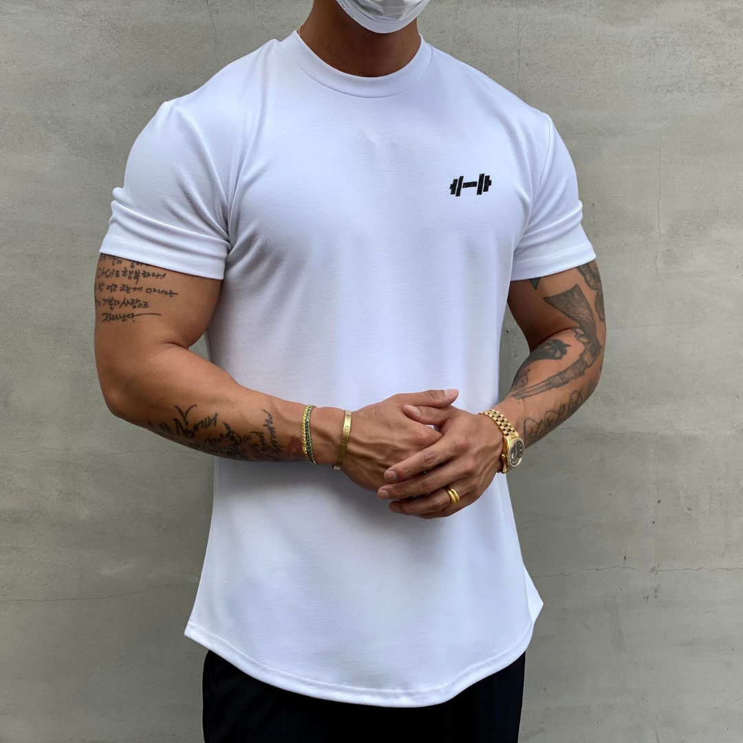 Andrea™ - Maglietta attillata sportiva da uomo