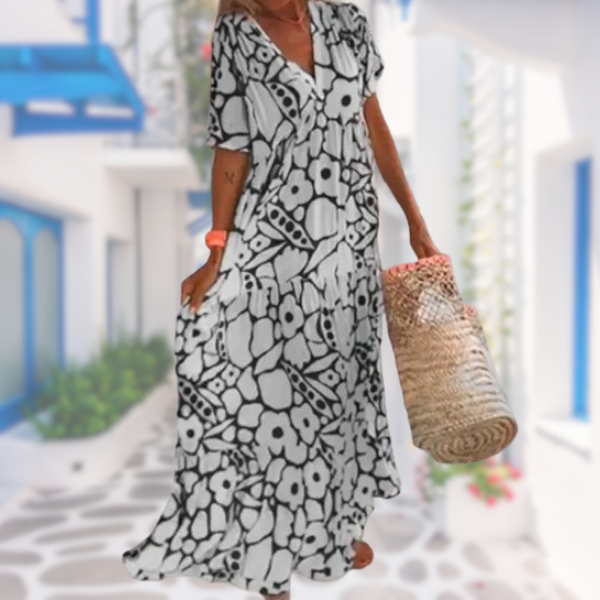 Angelica™ - Vestito estivo elegante con trame floreali