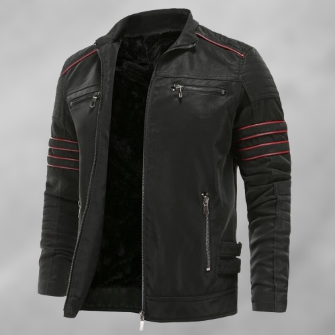 Italo™ - Giacca in pelle con dettagli alla moda