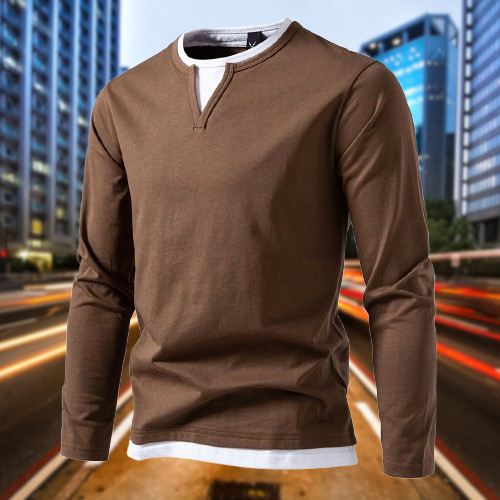 Marcus™ | Maglia premium a maniche lunghe scollo a V