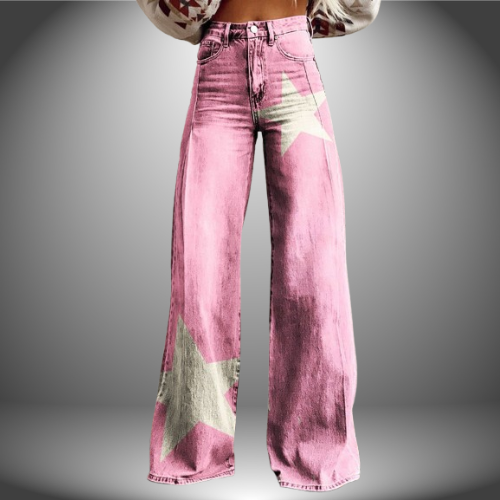 Leda™ | Pantaloni a Gamba Larga in Tessuto Premium