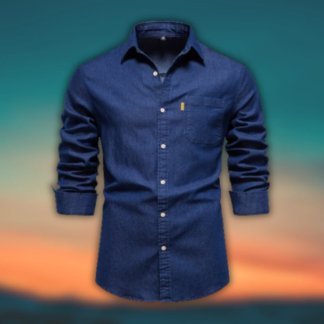 Paolo™ - Camicia in denim essenziale primaverile