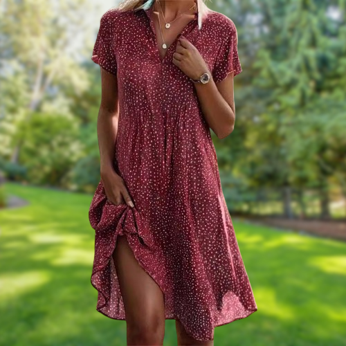 Erica™ - Abito elegante da donna casual con colletto