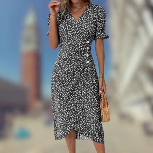 Cecilia™ - Abito midi estivo con maniche a sbuffo