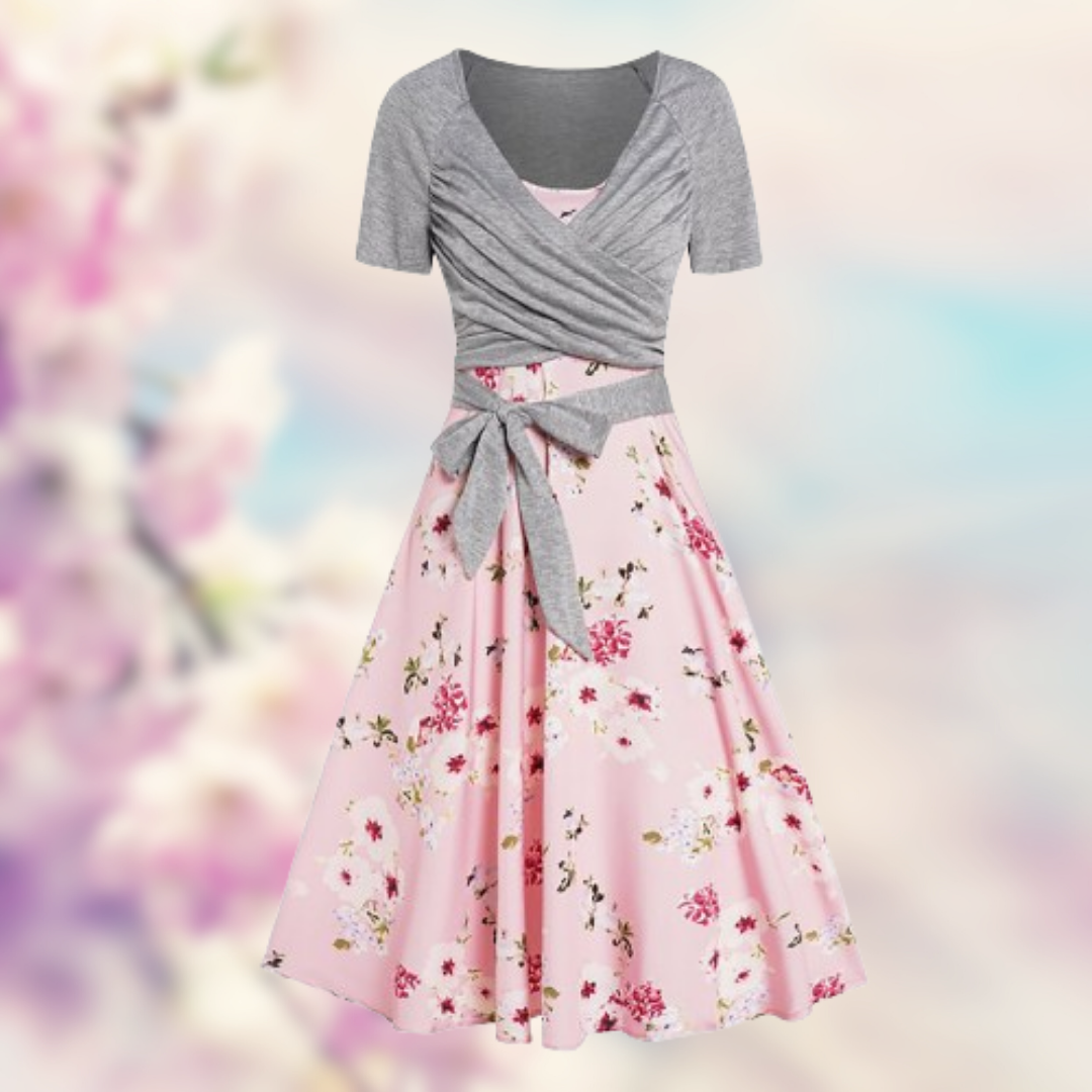 Flora™ - Abito floreale elegante 2 pezzi