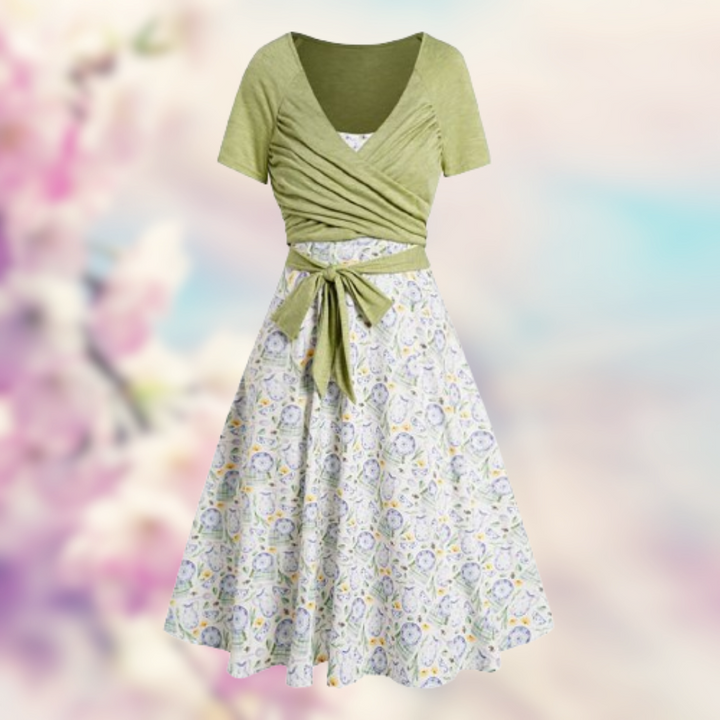 Flora™ - Abito floreale elegante 2 pezzi