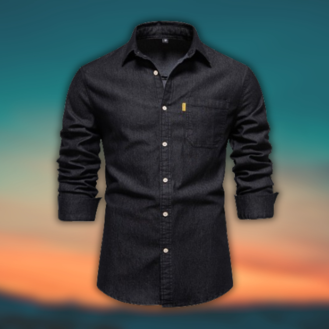 Paolo™ - Camicia in denim essenziale primaverile
