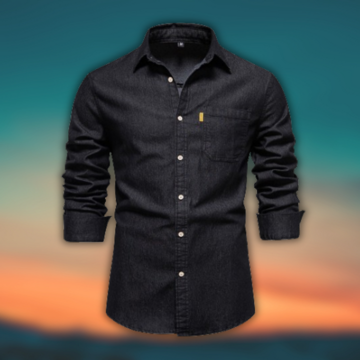 Paolo™ - Camicia in denim essenziale primaverile