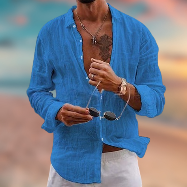 Maicol™ - Camicia casual in lino estiva