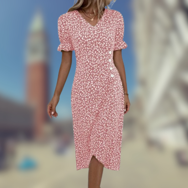 Cecilia™ - Abito midi estivo con maniche a sbuffo