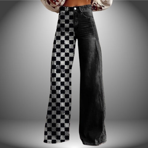 Leda™ | Pantaloni a Gamba Larga in Tessuto Premium