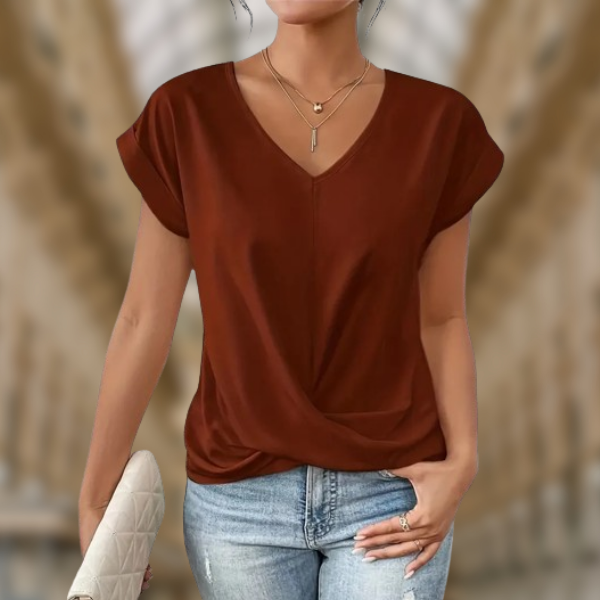 Ilenia™ - Maglia estiva elegante con scollo a V | Nuova collezione