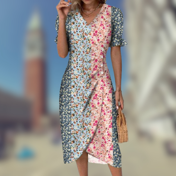 Cecilia™ - Abito midi estivo con maniche a sbuffo