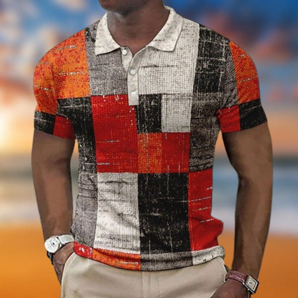 Flavio™ - Polo a quadri slim da uomo