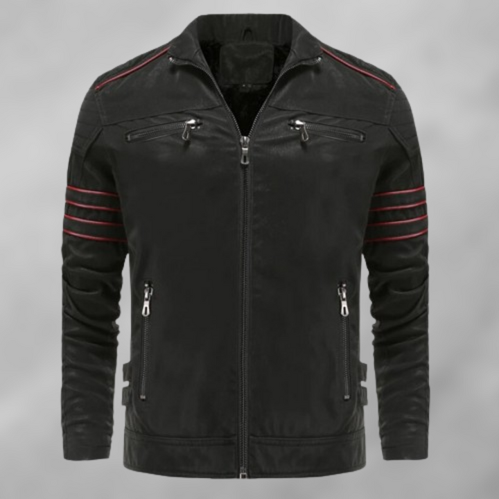 Italo™ - Giacca in pelle con dettagli alla moda