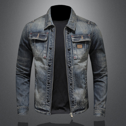 Francesco™ | Giacca in denim vintage da uomo elegante