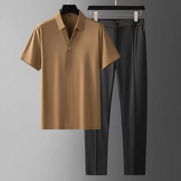 Riccardo™ - Completo da uomo di lusso in lino e cotone