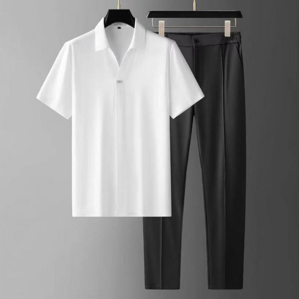 Riccardo™ - Completo da uomo di lusso in lino e cotone