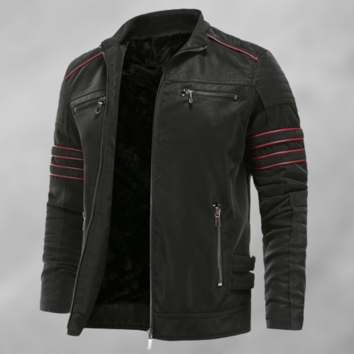 Italo™ - Giacca in pelle con dettagli alla moda