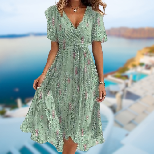 Diletta™ - Abito elegante da donna a maniche corte