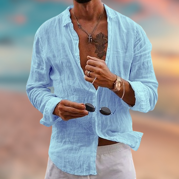 Maicol Camicia casual in lino estiva da uomo Novera Boutique