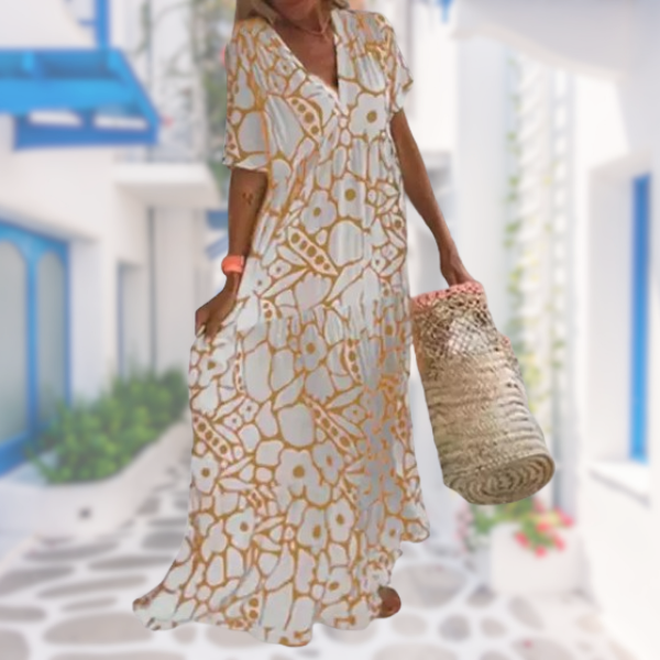 Angelica™ - Vestito estivo elegante con trame floreali