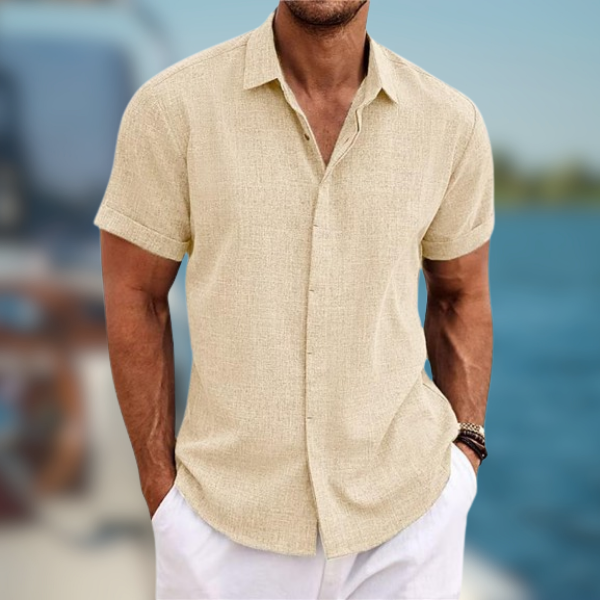 Lorenzo™ - Camicia estiva maniche corte fatta a mano