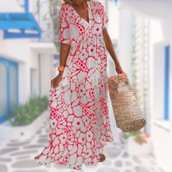 Angelica™ - Vestito estivo elegante con trame floreali