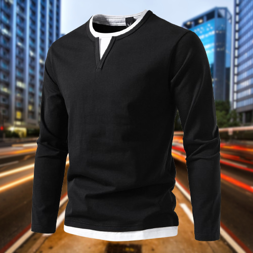 Marcus™ | Maglia premium a maniche lunghe scollo a V