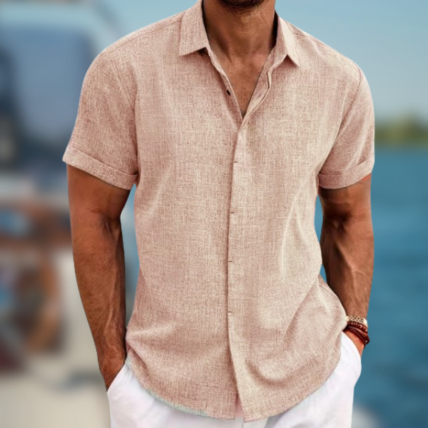 Lorenzo™ - Camicia estiva maniche corte fatta a mano